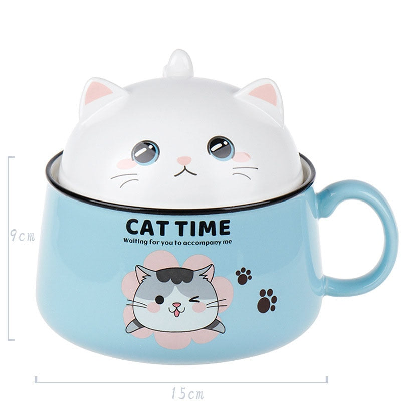 Ceramic Cat Bowl Mug