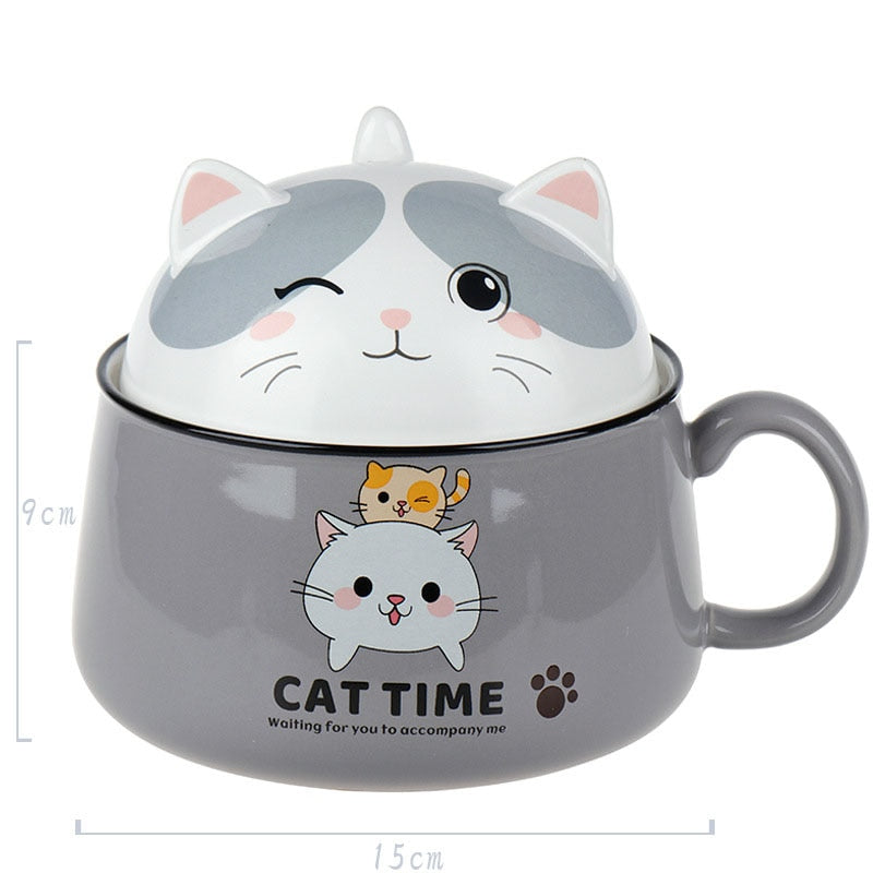 Ceramic Cat Bowl Mug