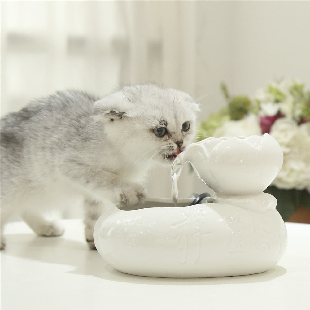 Ceramic Cat Water Fountain
