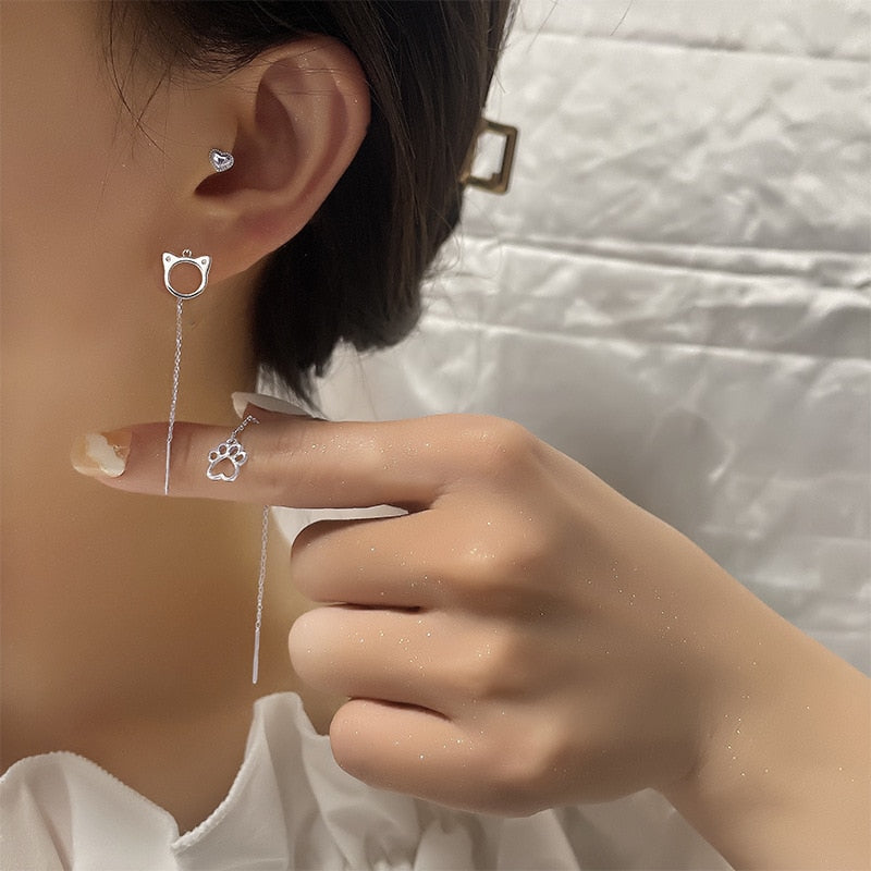 Chain Cat Earrings