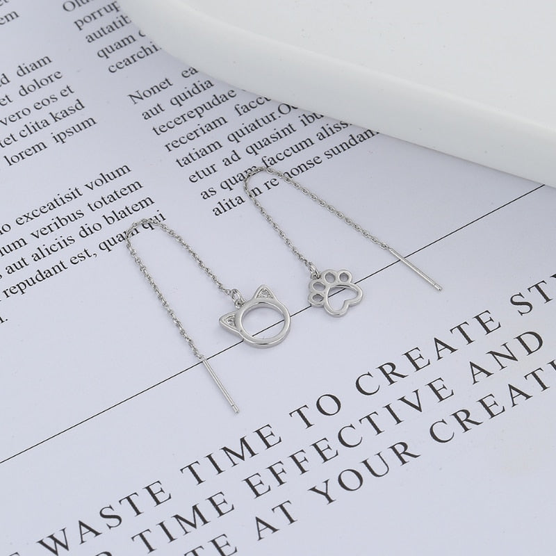 Chain Cat Earrings