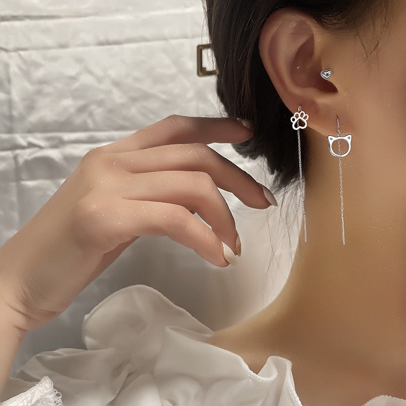Chain Cat Earrings