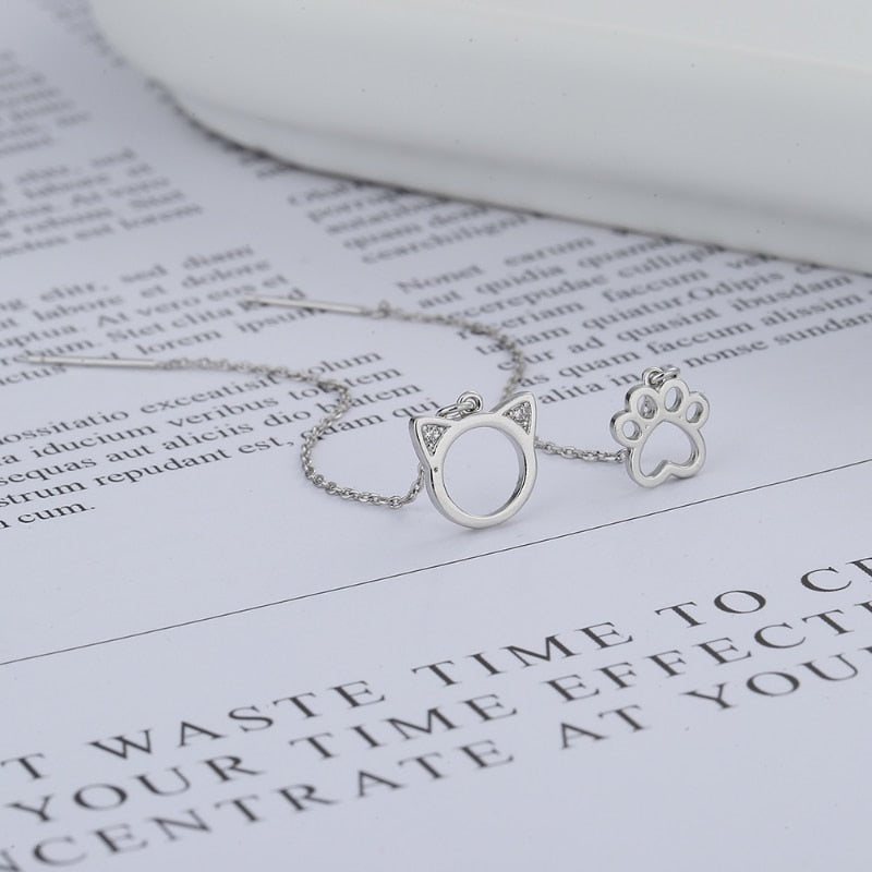 Chain Cat Earrings