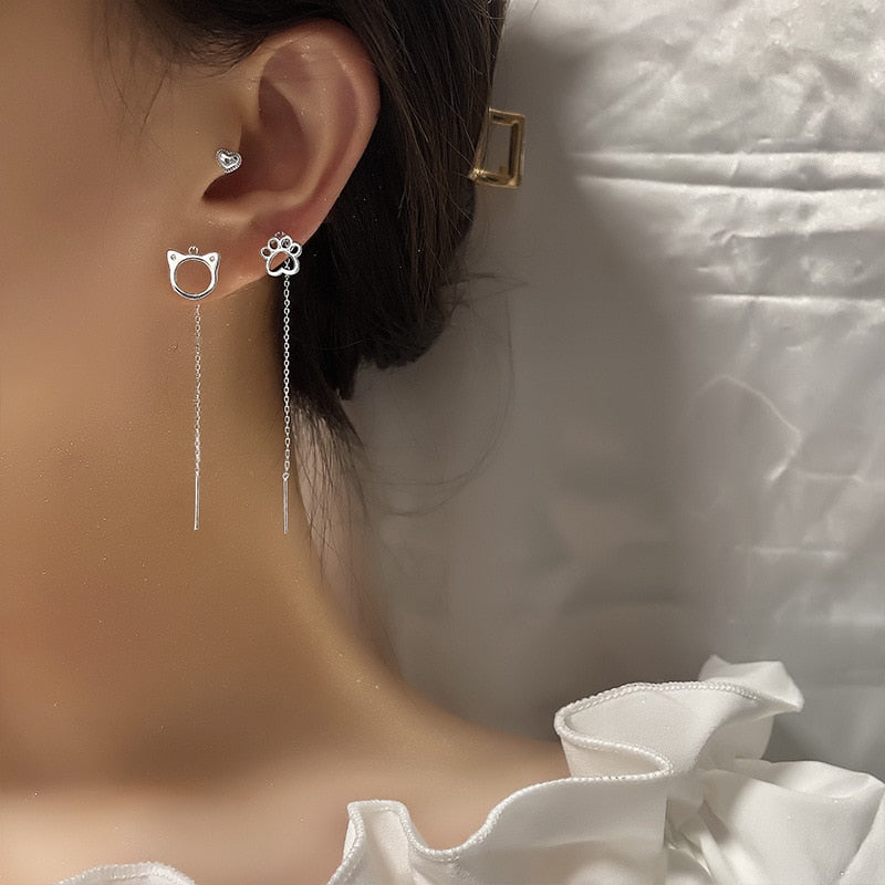 Chain Cat Earrings