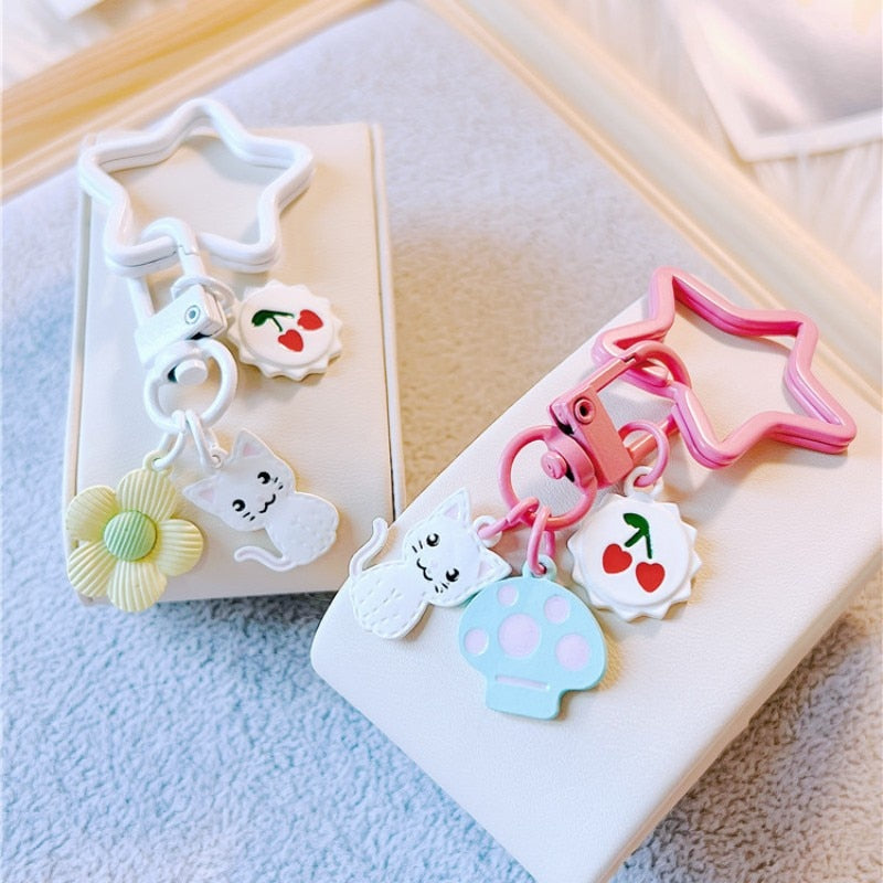 Cherry Cat Keychain