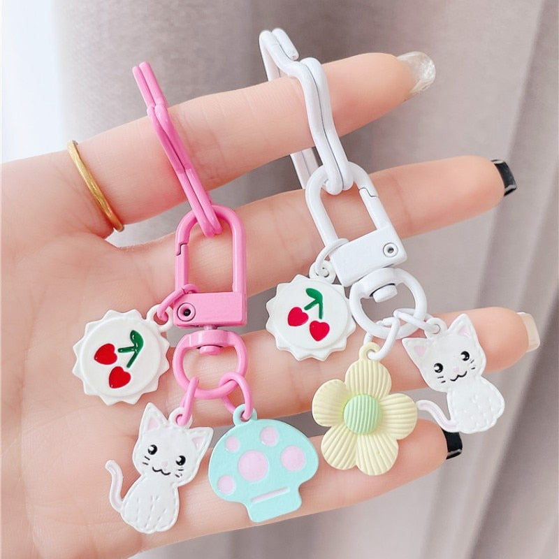 Cherry Cat Keychain