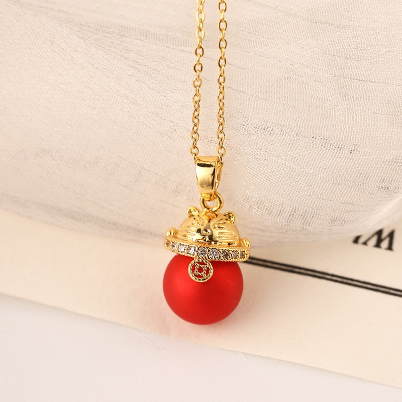 Chinese Lucky Cat Necklace