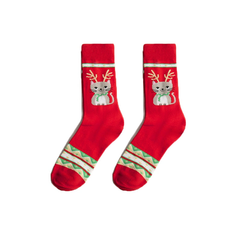 Christmas Cat Socks