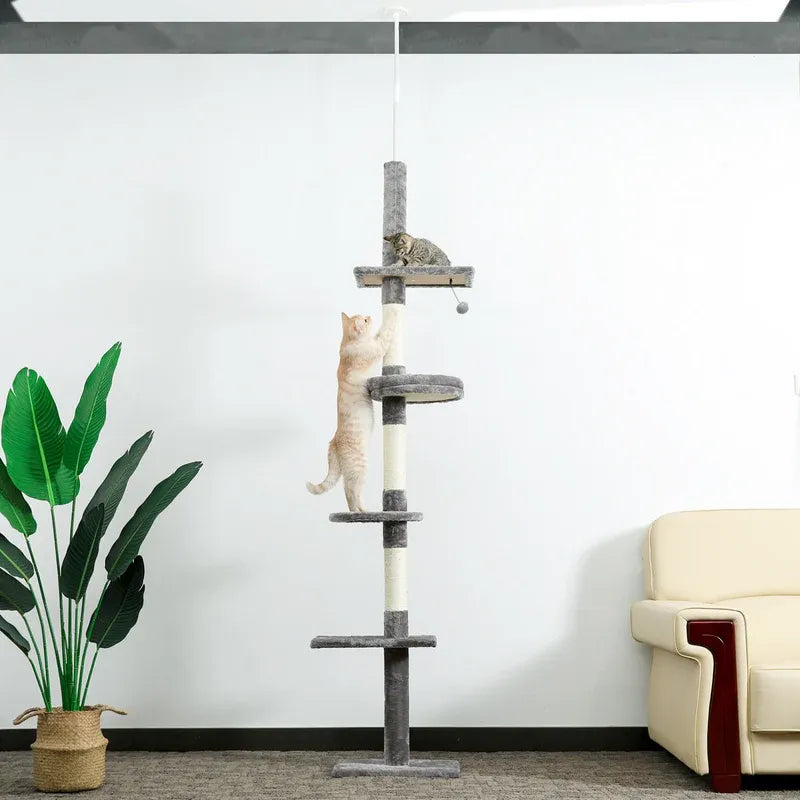 Albero tiragraffi ClimberCat™ regolabile fino a 274 cm con pali robusti