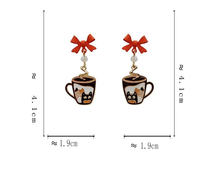 Coffee Cat Earrings