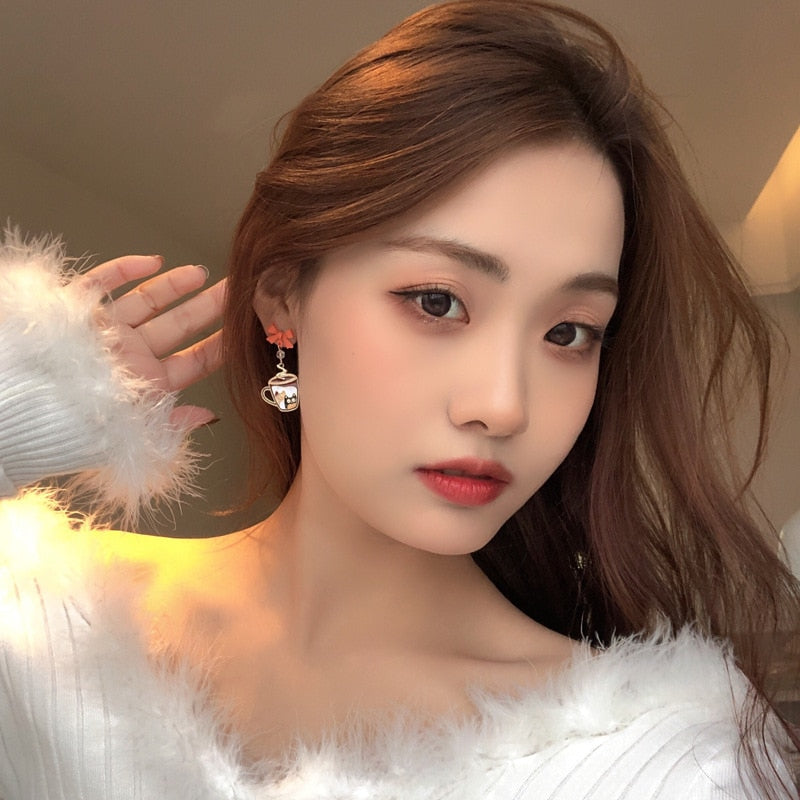 Coffee Cat Earrings