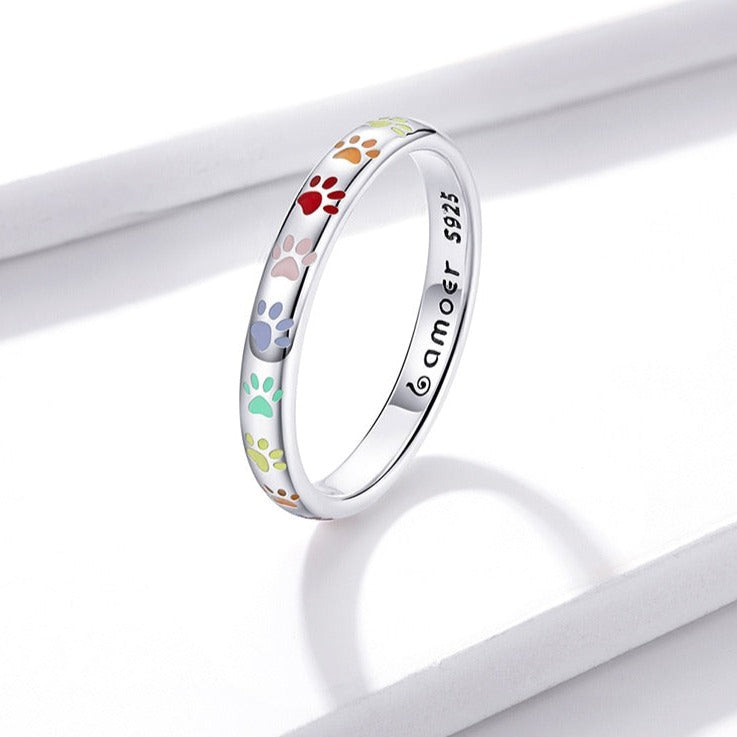 Colorful Cat Paw Ring