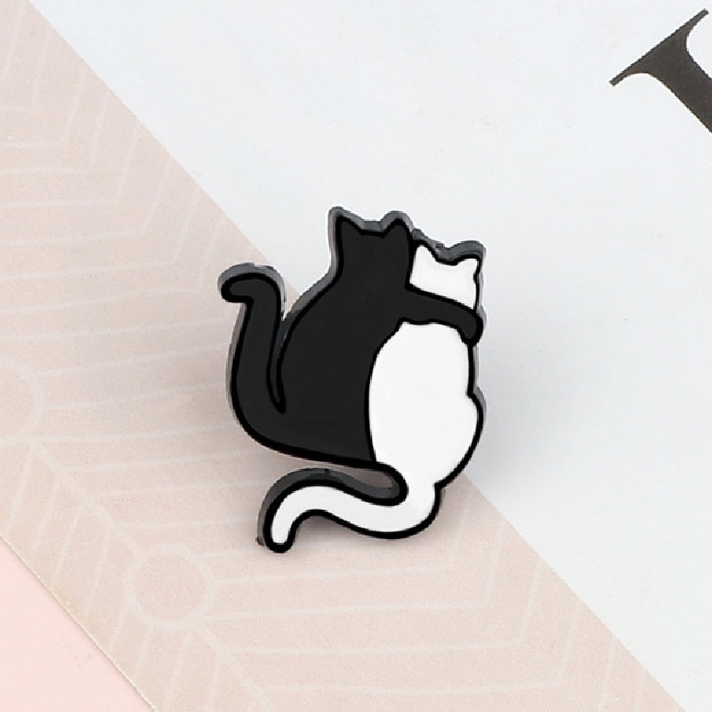 Couple Cat Enamel Pins