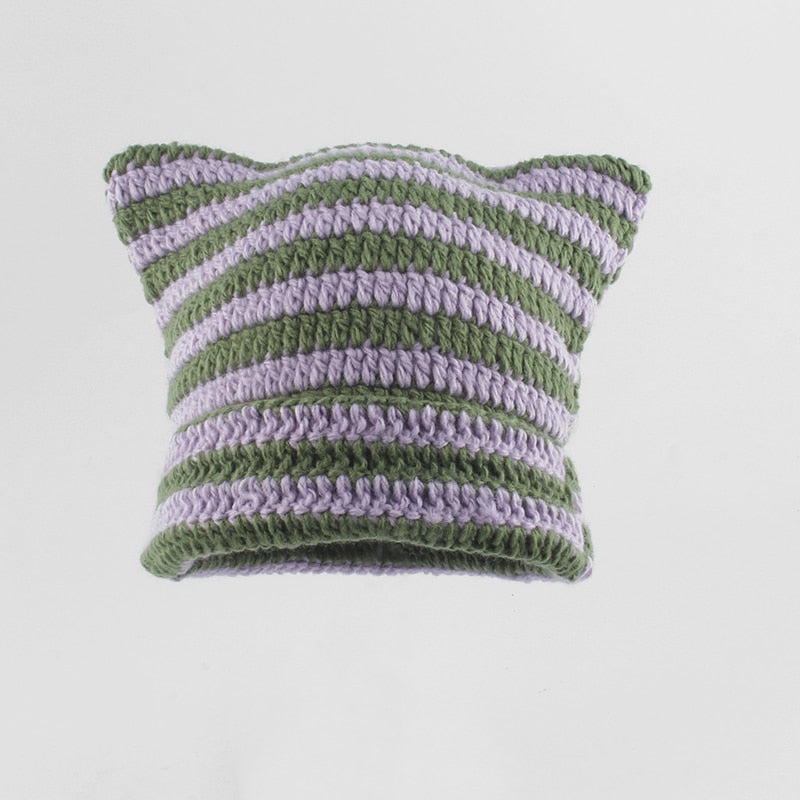Crochet Beanie Cat Ears
