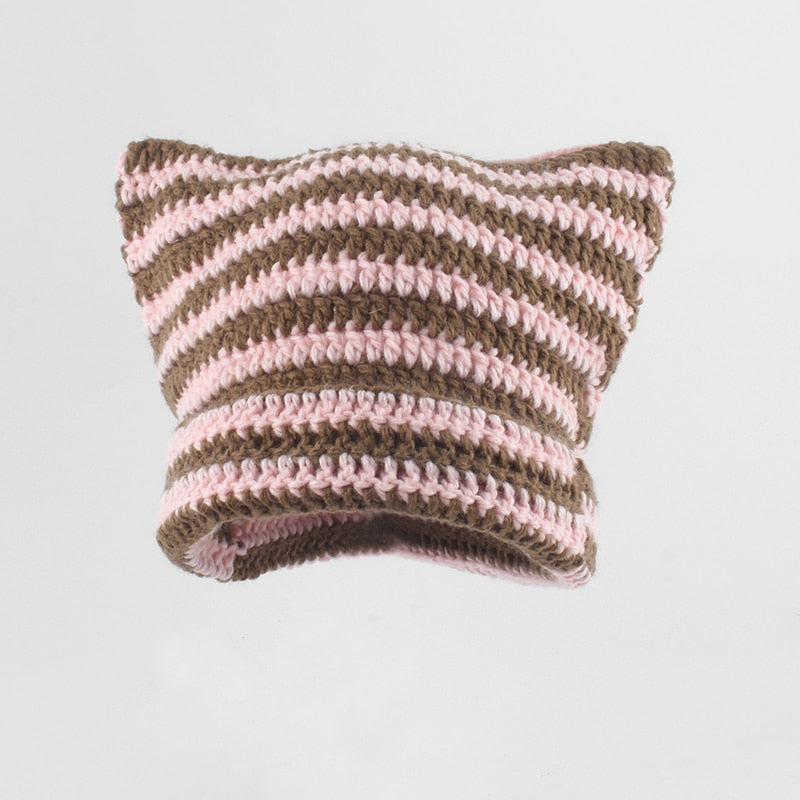 Crochet Beanie Cat Ears