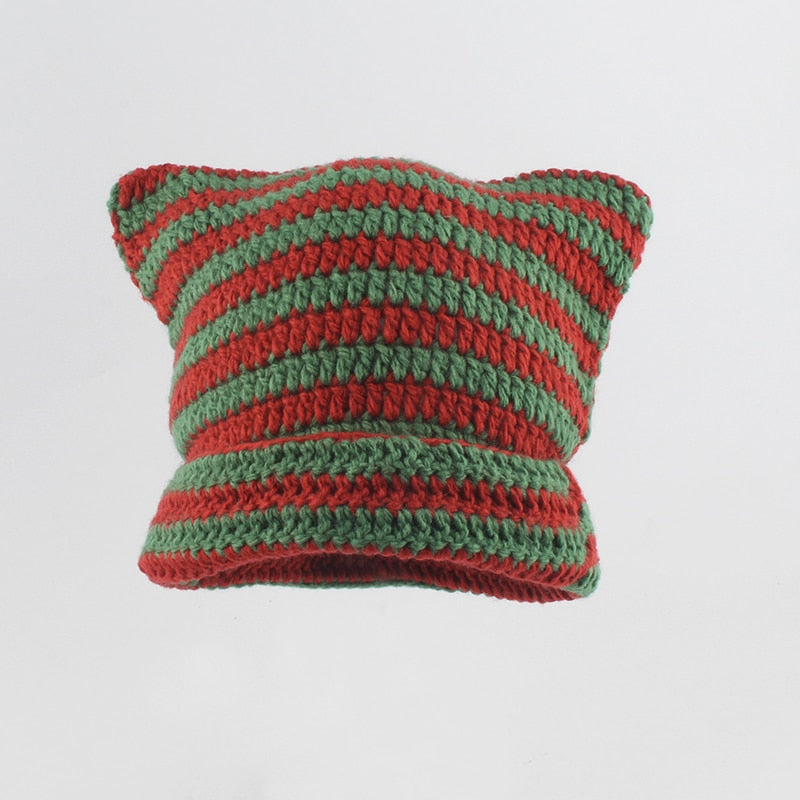 Crochet Beanie Cat Ears