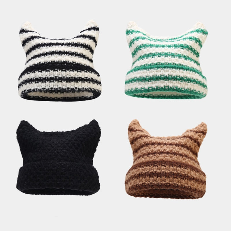 Crochet Beanie Cat Ears