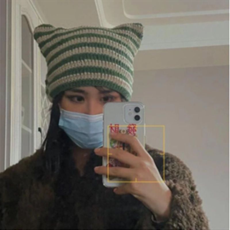 Crochet Beanie Cat Ears
