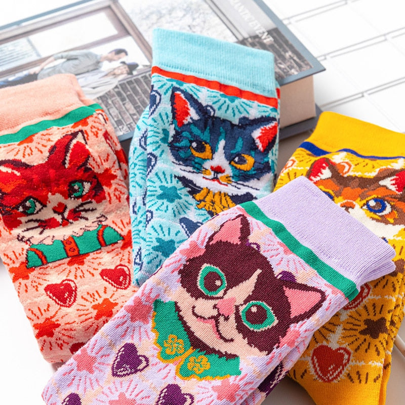 Crochet Cat Socks