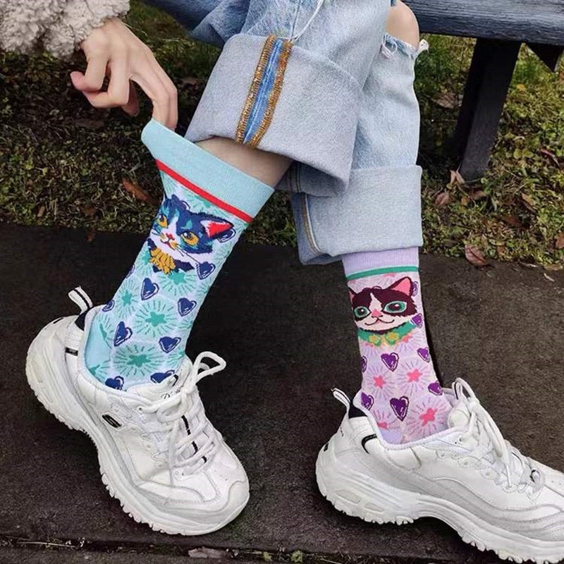 Crochet Cat Socks