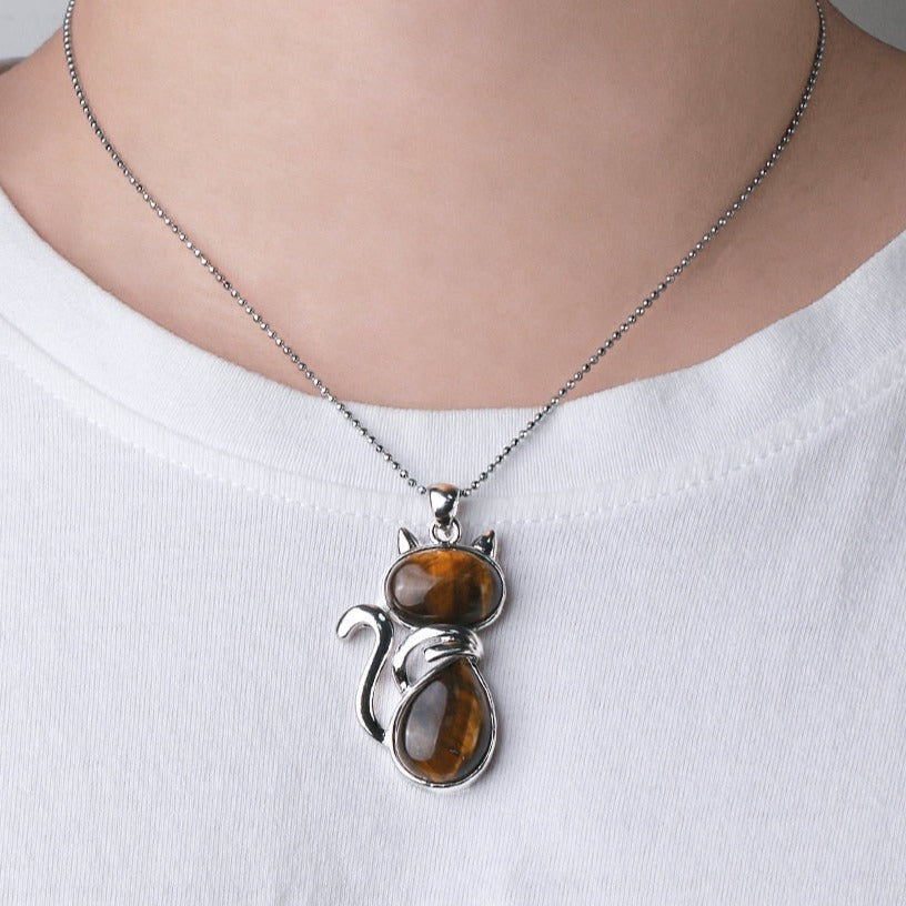 Crystal Cat Necklace
