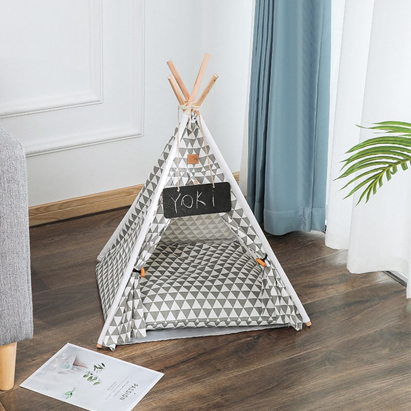 Cushioned Tent Cat Bed
