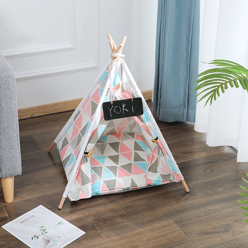 Cushioned Tent Cat Bed
