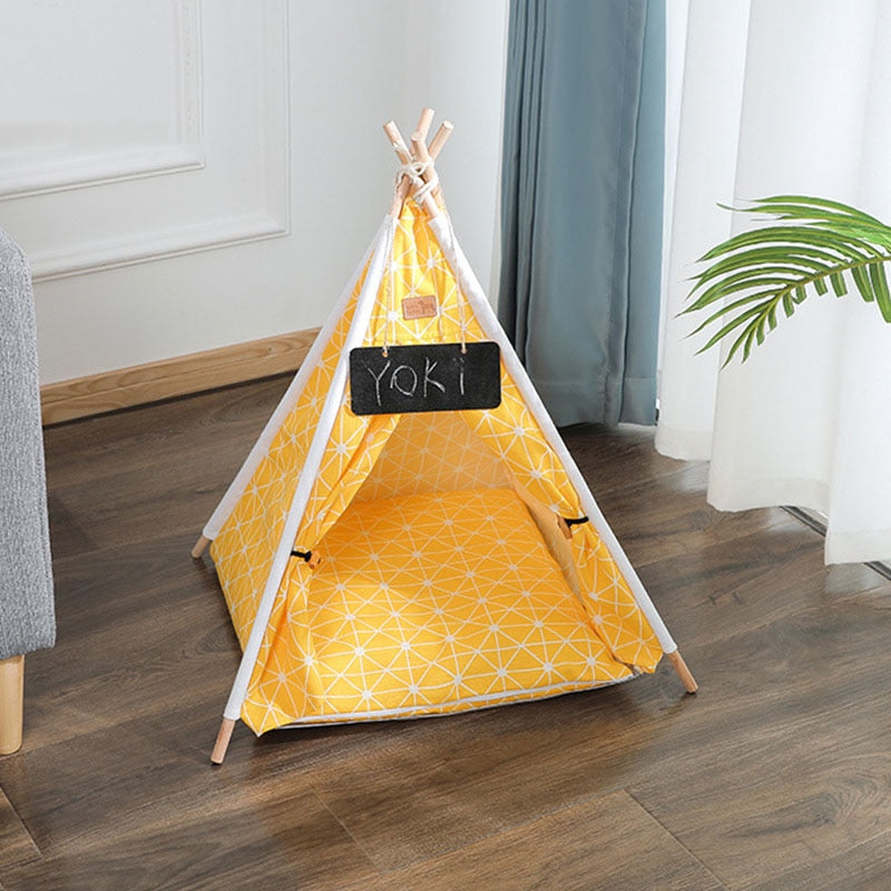 Cushioned Tent Cat Bed