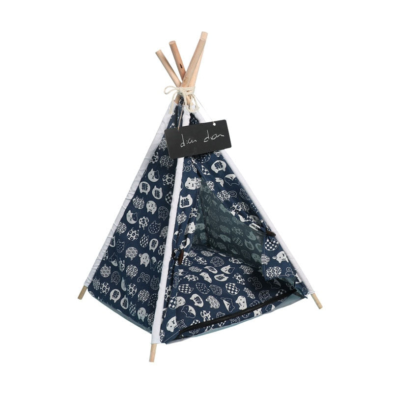 Cushioned Tent Cat Bed