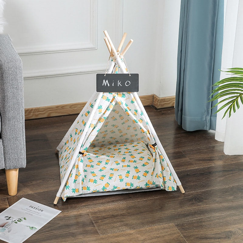 Cushioned Tent Cat Bed
