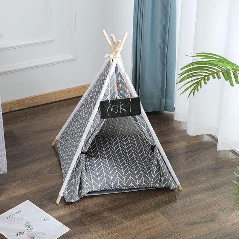 Cushioned Tent Cat Bed