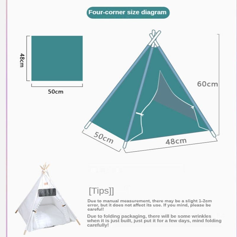 Cushioned Tent Cat Bed