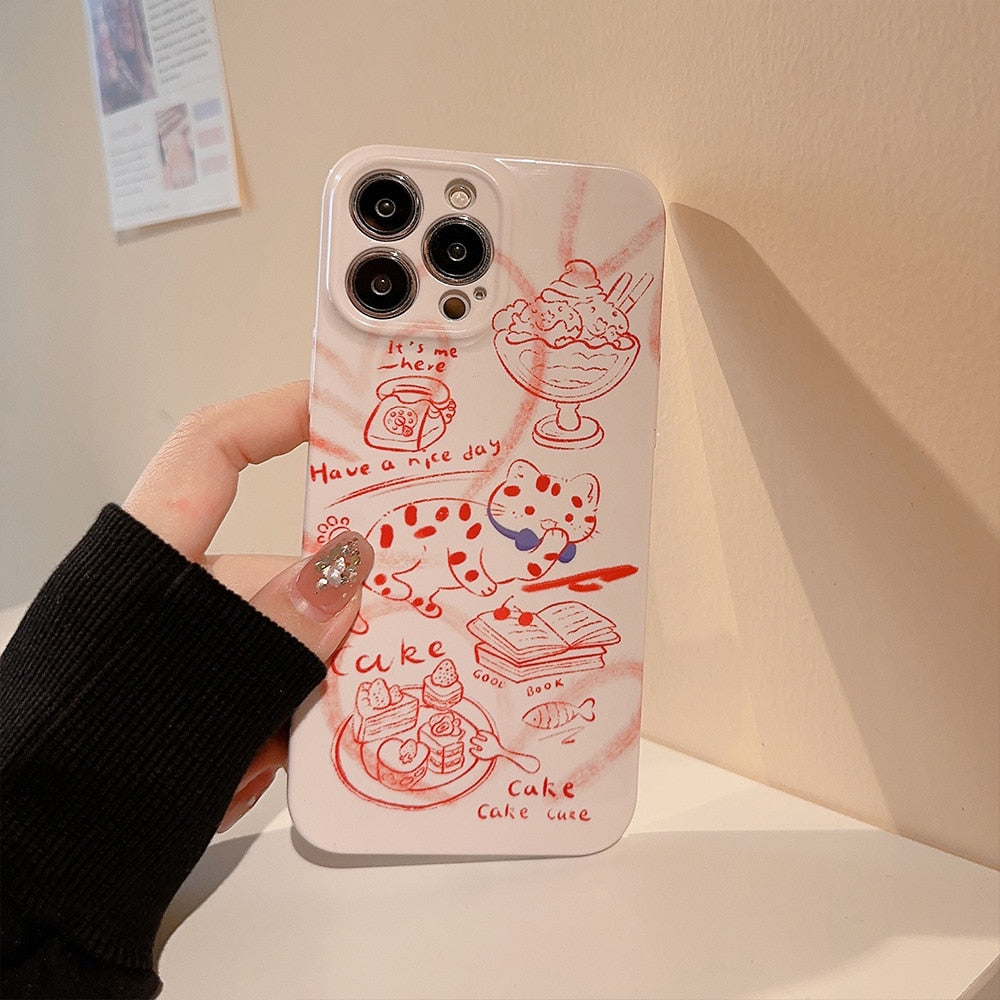 Cute Aesthetic iPhone Cat Phone Case