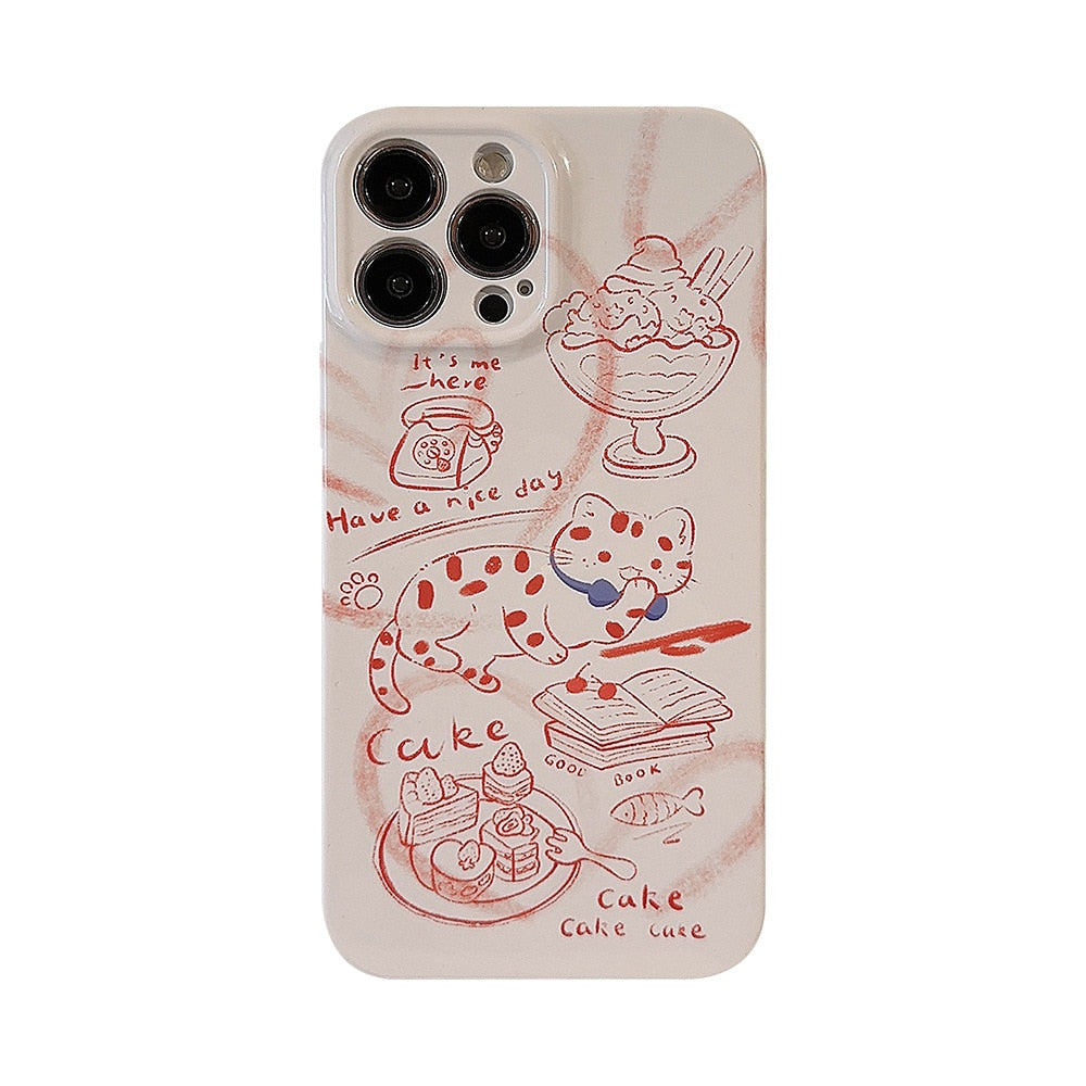 Cute Aesthetic iPhone Cat Phone Case