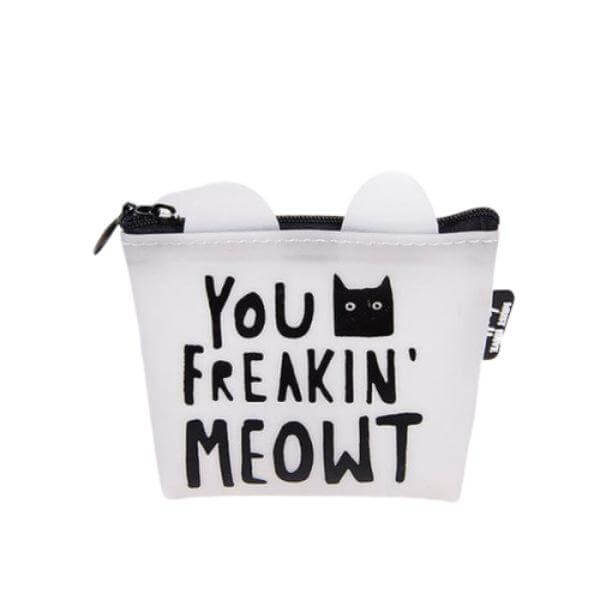 Cute Black & White Cat Wallet