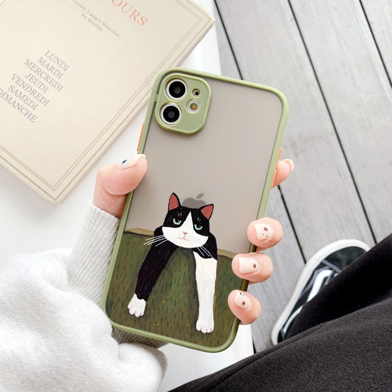 Cute Cartoon Cat iPhone Case