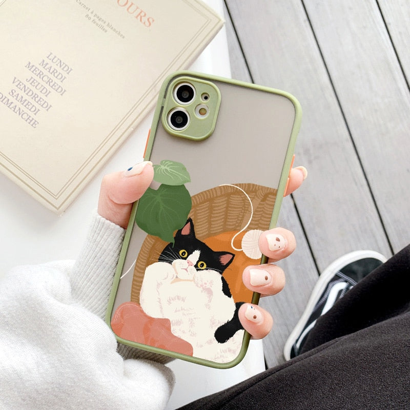 Cute Cartoon Cat iPhone Case