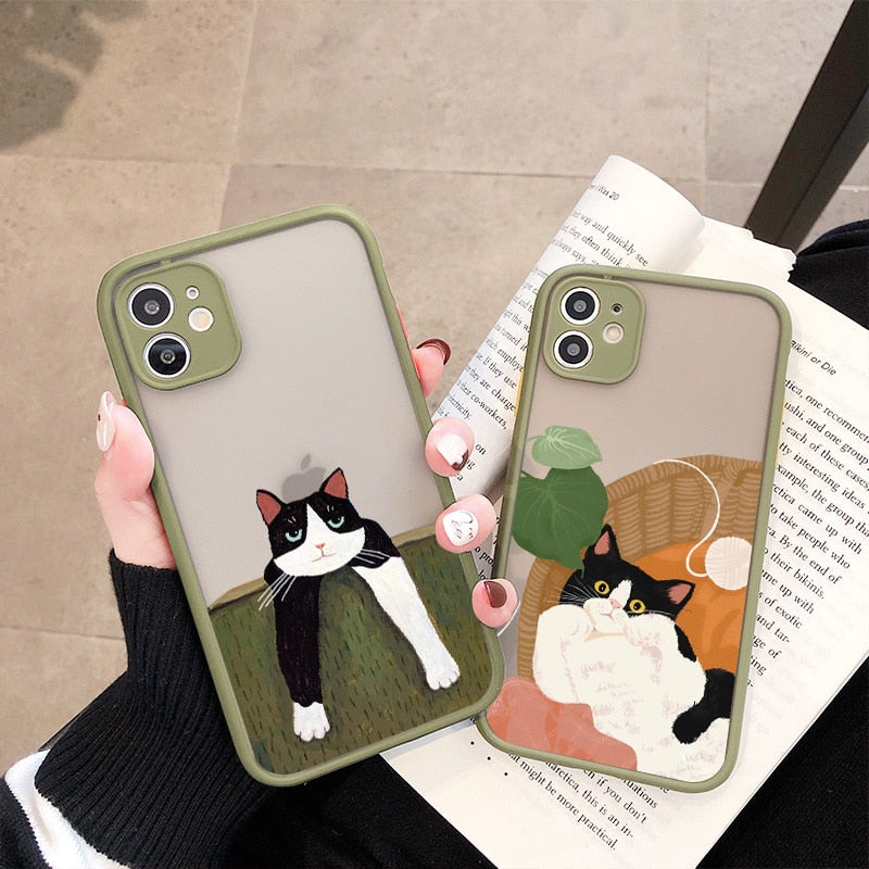 Cute Cartoon Cat iPhone Case