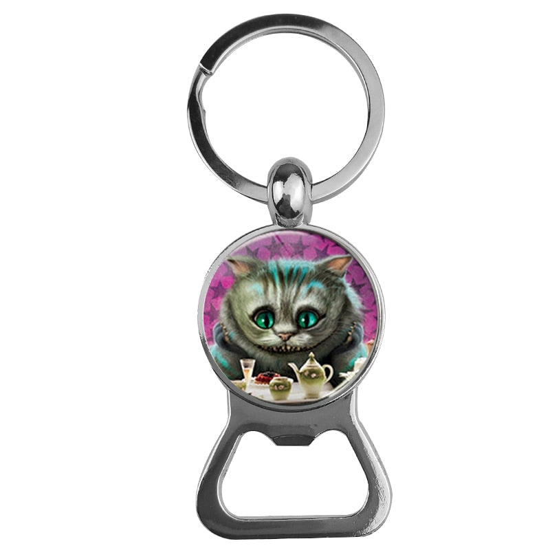 Cute Cat Bottle Opener Keychain
