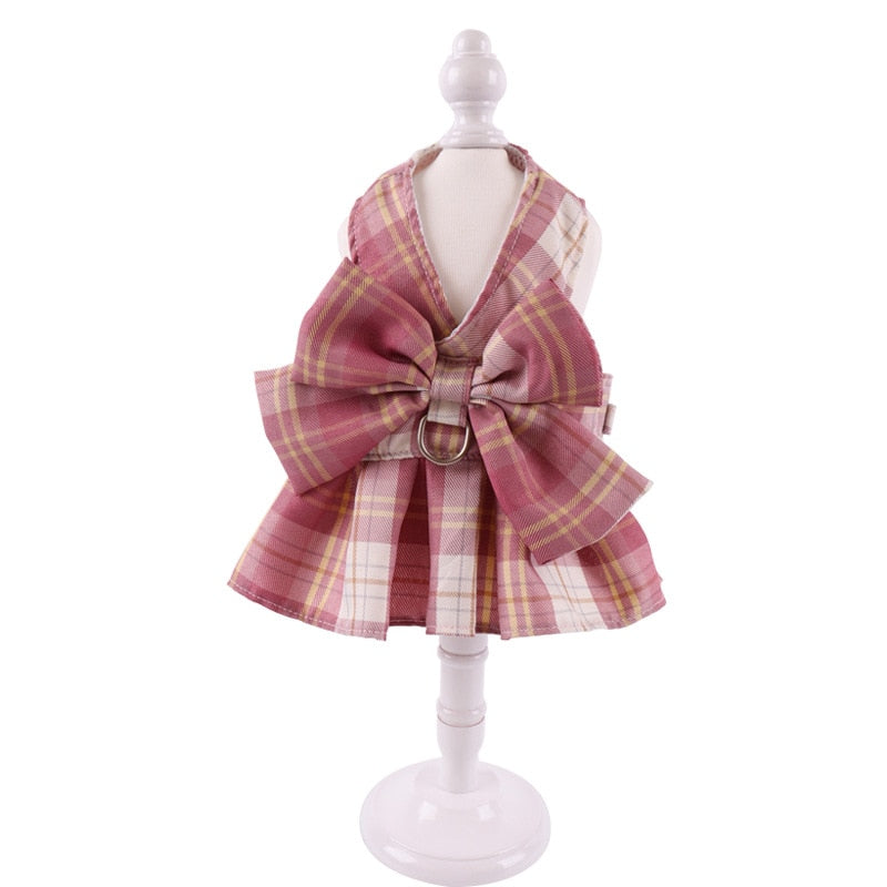 Cute Checkered Cat Dress