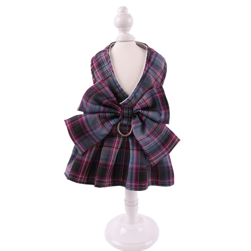 Cute Checkered Cat Dress