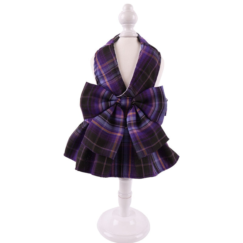 Cute Checkered Cat Dress