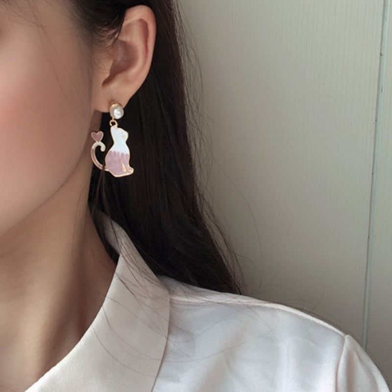 Cute Drop Cat Earrings