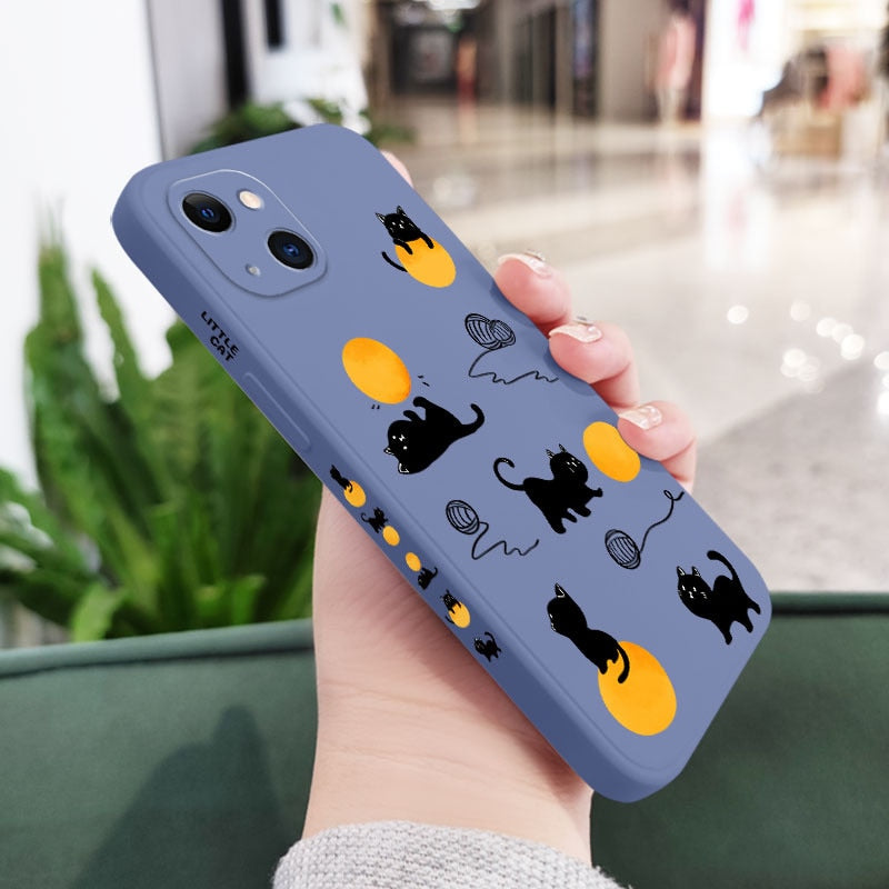 Cute iPhone Black Cat Phone Case