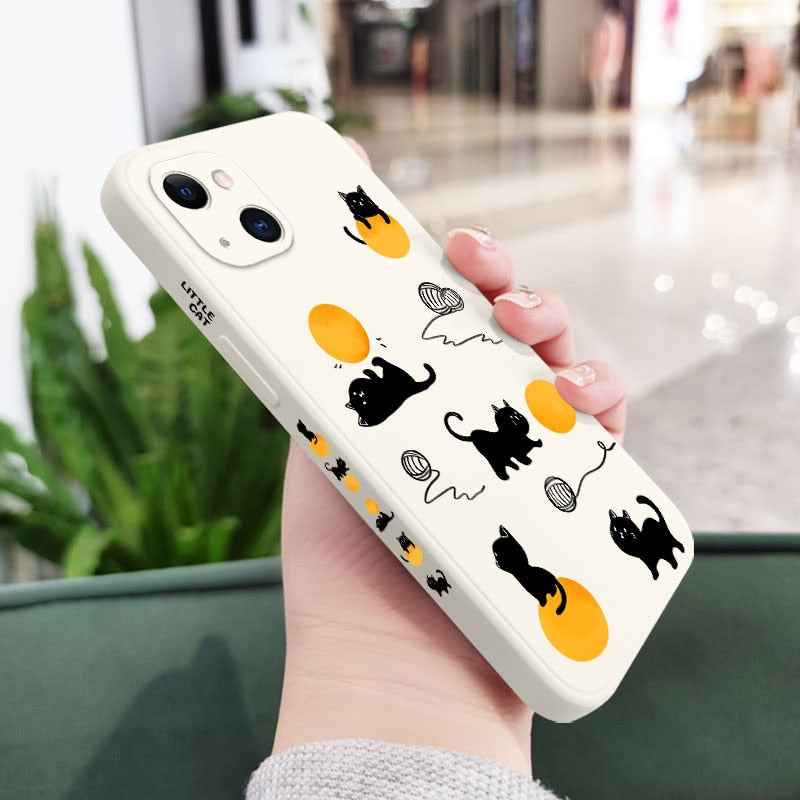 Cute iPhone Black Cat Phone Case