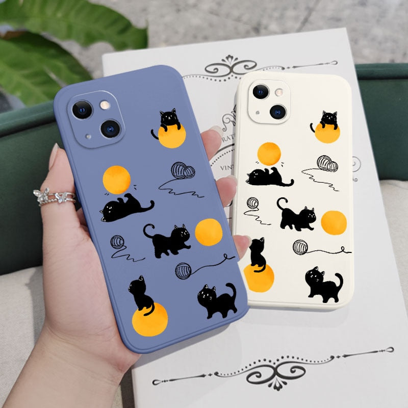 Cute iPhone Black Cat Phone Case