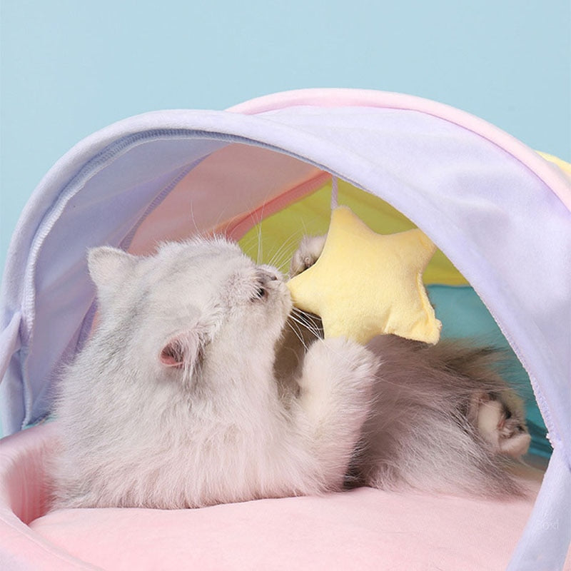 Cute Pink Cat Bed