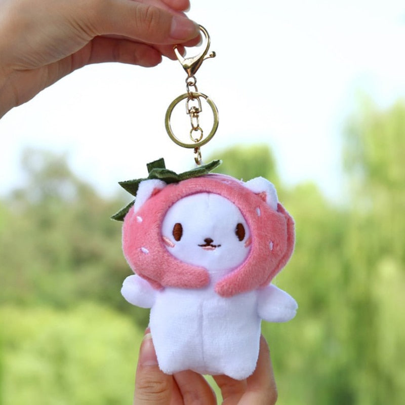 Cute Plush Cat Keychain
