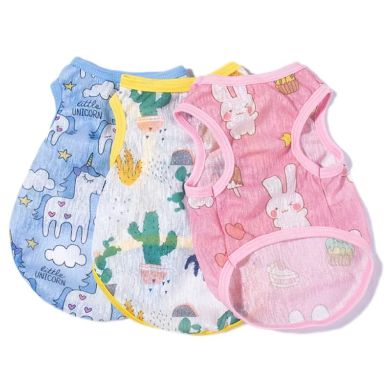 Cute Print Breathable Clothes for Cat