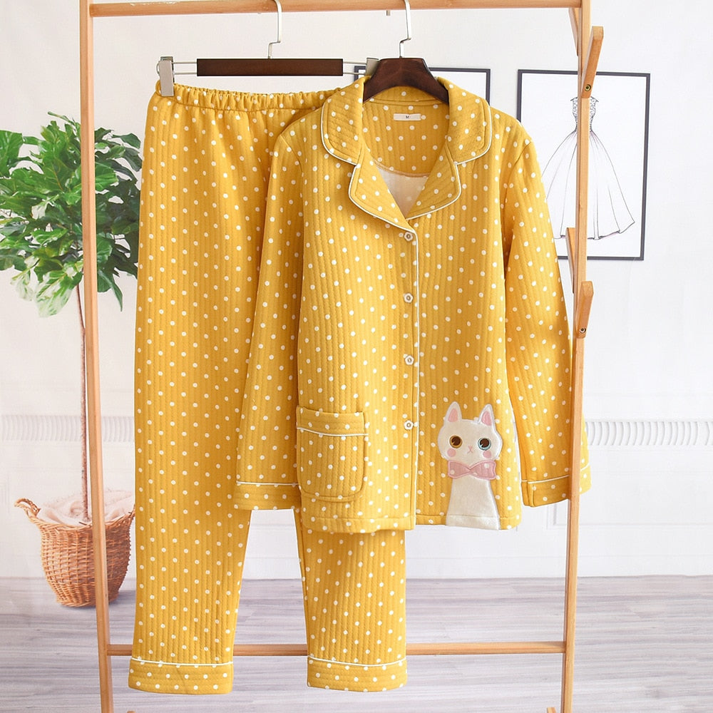 Cute Yellow Pink Pajama